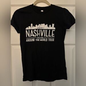 Nashville Season 4 Around the World Tour Women's Black T-Shirt Size M